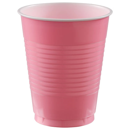 New Pink 16oz Plastic Cups 20ct | Solids