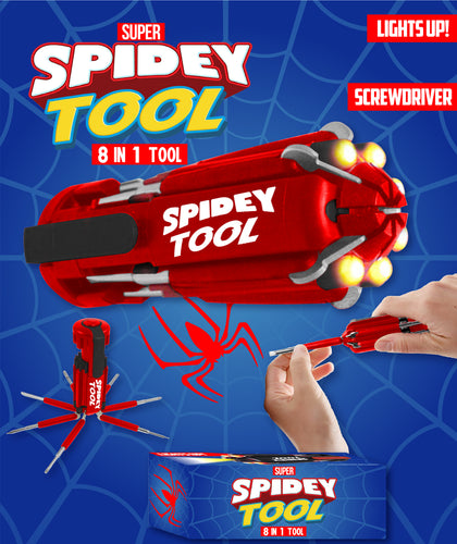 Spidey Tool With Light 8 In 1