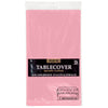 New Pink Rectangular Plastic Table Cover | Solids
