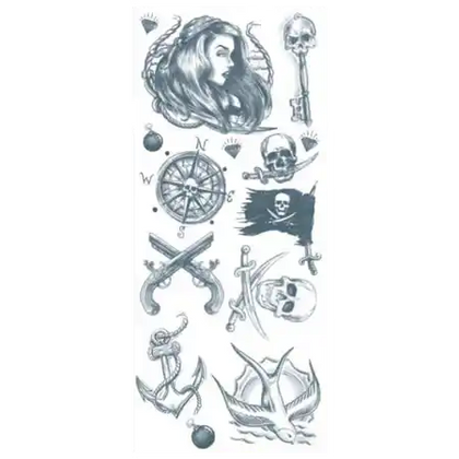 Buccaneer | Temporary Pirate Tattoos Kit