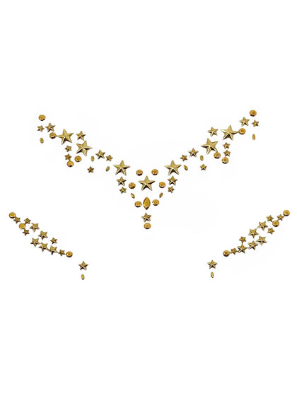 Gold Star Sign Face Jewels