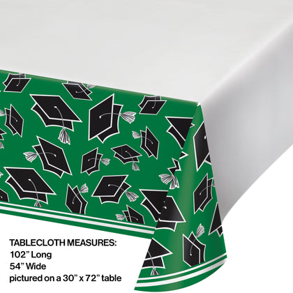 Green Plastic Table Cover | Graduation