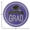 Purple 9in Paper Plates 18ct | Graduation