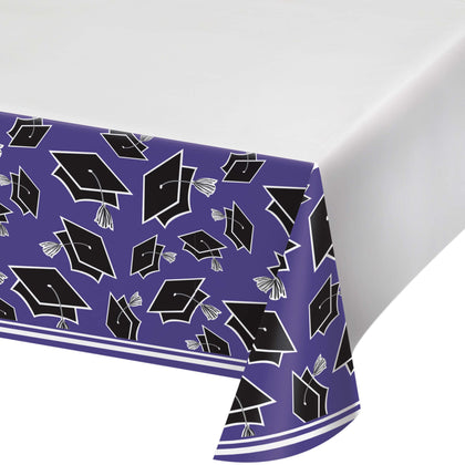 Purple Plastic Table Cover | Graduation