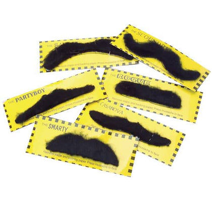 Assorted Fake Moustaches 12ct