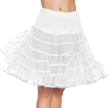 Knee Length Petticoat - White