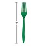 Emerald Green Plastic Forks 24ct | Solids