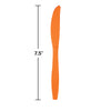 Sun Kissed Orange Plastic Knives 24ct | Solids