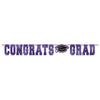 Purple Congrats Grad Banner Streamer | Graduation