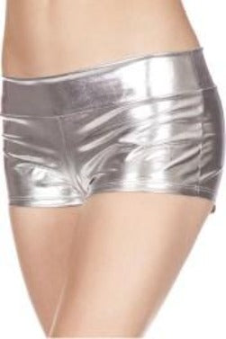 Metallic Booty Shorts - Sliver | One Size