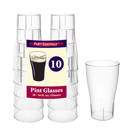 16 oz. Pint Glasses Clear 10 Ct.