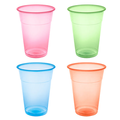16 oz. Soft Plastic Cups  - Assorted Neons 20 Ct.