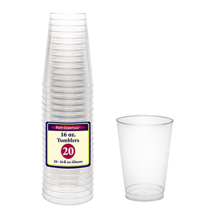16 oz. Tumblers  Clear 20ct | Catering