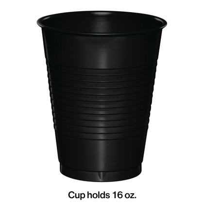 Black Velvet 16oz Plastic Cups 20ct | Solids