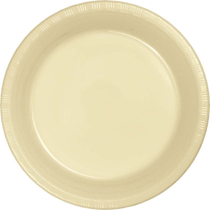 Ivory 7in Plastic Plates 20ct | Solids