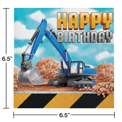 Construction Lunch Napkin 16ct | Kid's Birthday