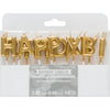Gold Happy Birthday Candles | Candles