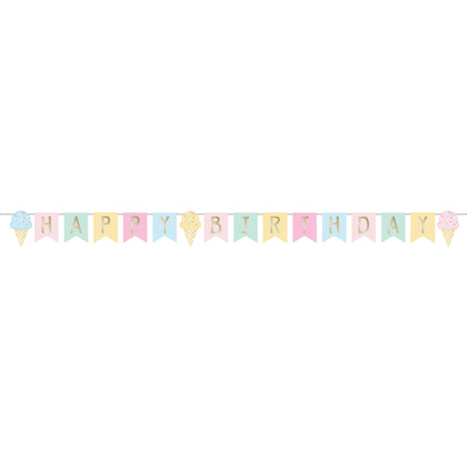 Ice Cream Happy Birthday Banner | Kid's Birthday