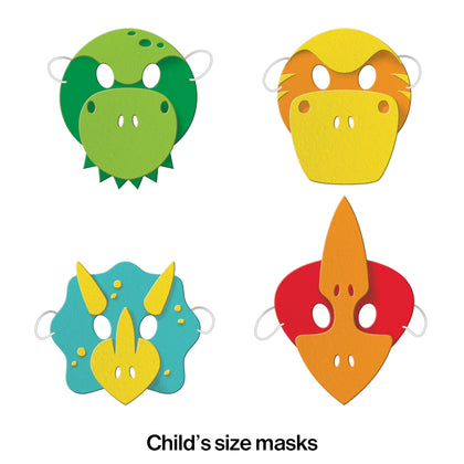 4pk Dino Foam Face Mask | Kid's Birthday
