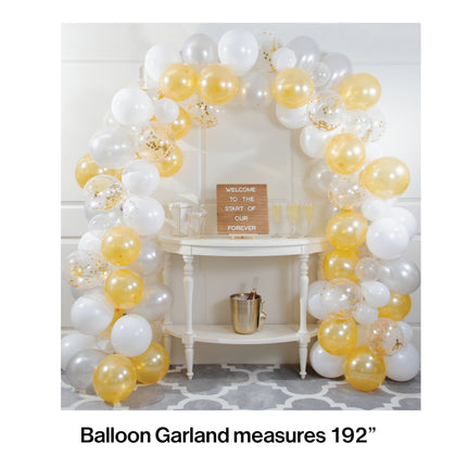 White & Gold Balloon Garland Kit | Balloons