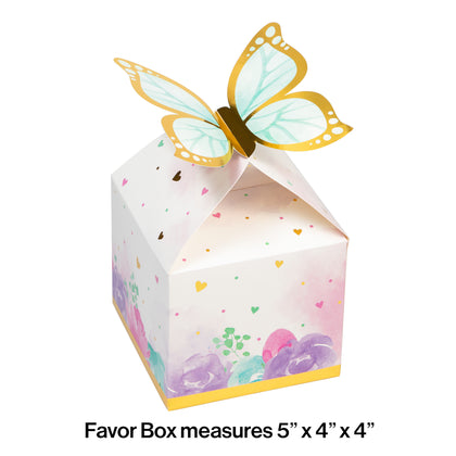 Butterfly Shimmer Treat Boxes 8ct | Kid's Birthday