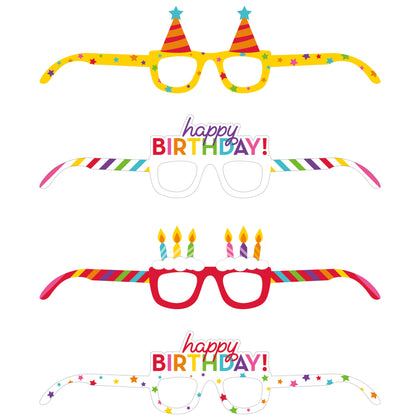Happy Birthday Paper Glasses 4ct | Generic Birthday