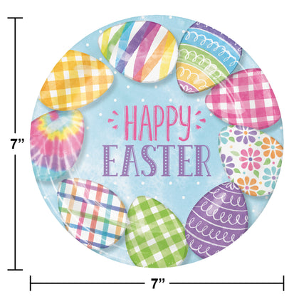 Vibrant Easter 7in Paper Plates 8ct | Easter