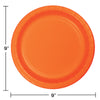 Sun Kissed Orange Paper 9in Salad Plates | Solids