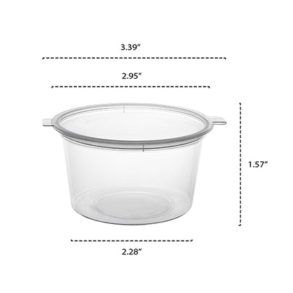 4 oz. Portion Cups With Hinged Lids Clear - 100 Ct.