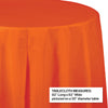 Sun Kissed Orange Round Plastic Table Cover | Solids