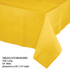 School Bus Yellow Rectangular Paper Table Cover | Solids