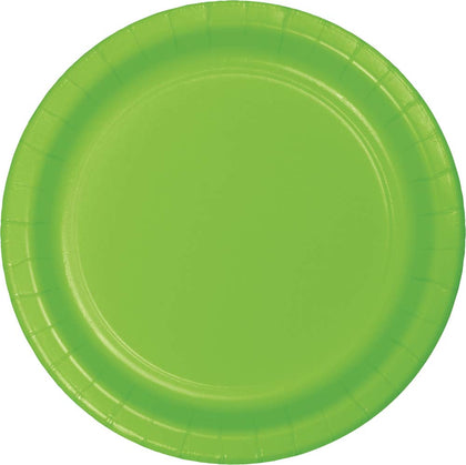 Fresh Lime Green 7in Paper Plates 24ct | Solids