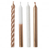 Candles Rose Gold White