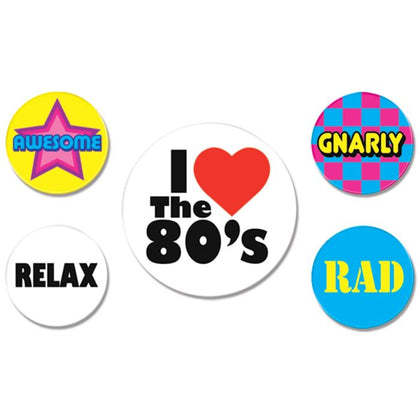 80's Party Buttons | Decades