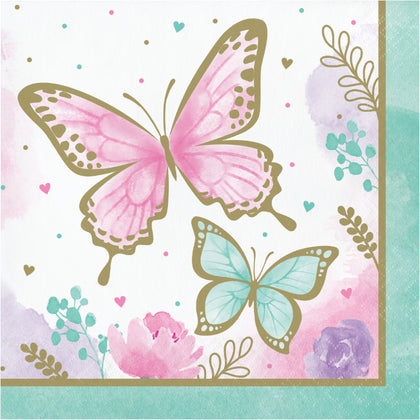 Butterfly Shimmer Lunch NapkinsButterfly Shimmer Lunch Napkins 16ct | Kid's Birthday
