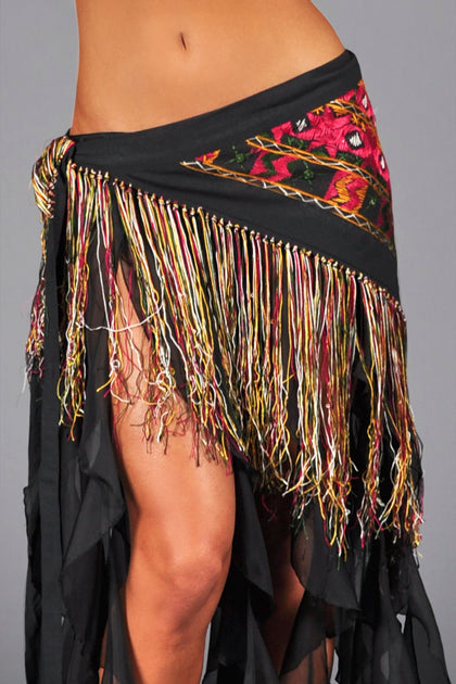 Embroidered Hip Scarf