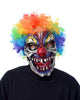 Rainbow curly attached clown wig