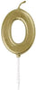 Gold Numeral 0 Birthday Candles  | Candles