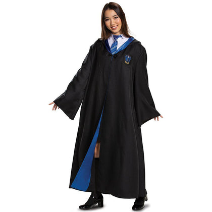 Black robe with blue accent and house emblem