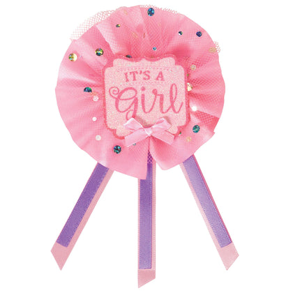 It's a Girl Fancy Award Ribbon | Baby Shower