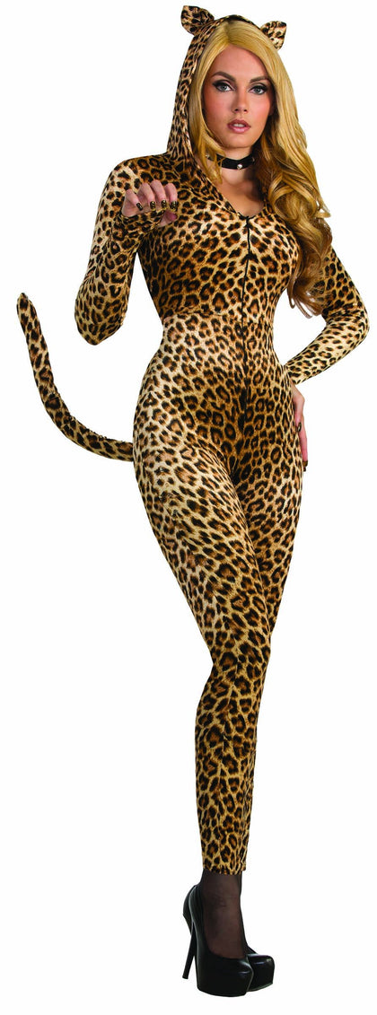 Leopard print with hood and tail