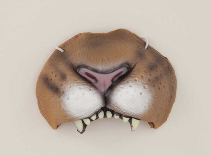 Lion nose with fangs and elastic strap