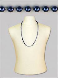 Navy Blue Mardis Gras Beads - 1 dozen