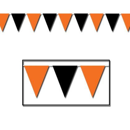 Orange & Black Pennant Banner