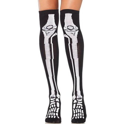 Over the Knee Long Skeleton Socks
