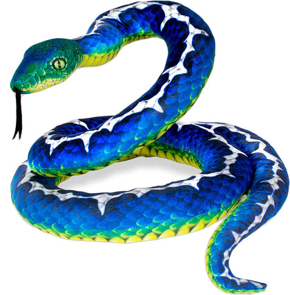 Blue Tree Python 118in Plush Toy | Real Planet
