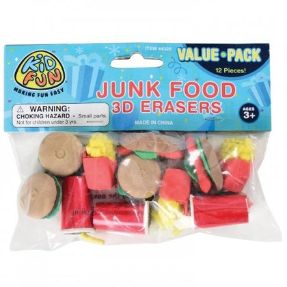 Junk Food 3D Erasers 12ct | Toys