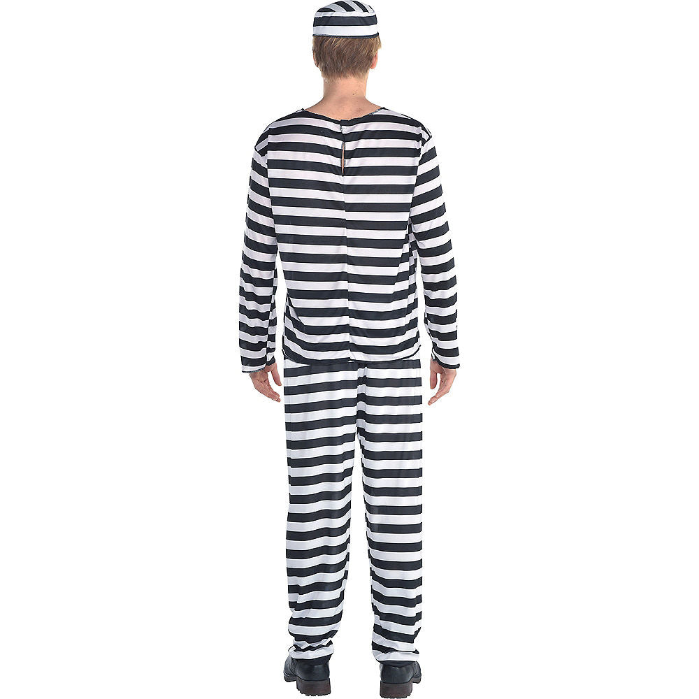 Prisoner Costume Pants, Jail Prison Halloween Kids Leggings, Black & White  Striped Convict Teen Pants, Bandit Costume Patterned Tights -  Canada