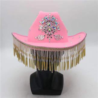 Jewel Cowboy Hat | Pink