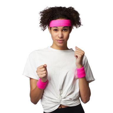 80's Headband and Wristlets | Pink